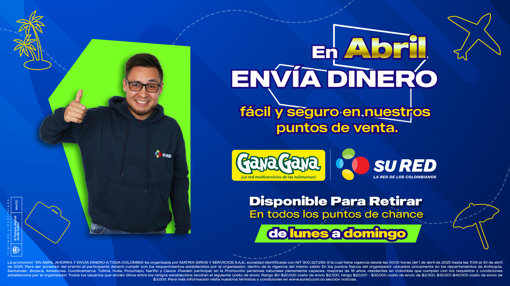 Términos y Condiciones Abril Envía Dinero Por Su Red App