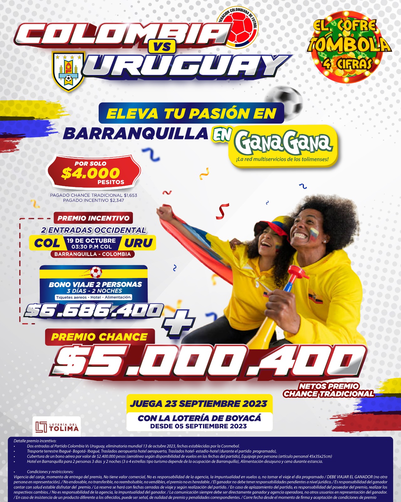 Cofre Tombola Partido Colombia 