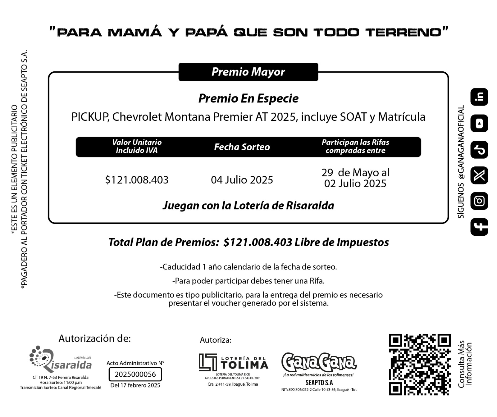 Rifa Todo Terreno Reverso